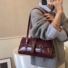 투니스 여성 빈티지 스타일리시 토트 숄더백