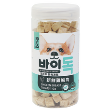 by DOG 狗狗凍乾零食 100%新鮮雞胸肉製成 高蛋白質低脂肪低熱量 HACCP認證, 雞胸肉, 110g, 1罐