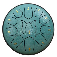 스틸 텅드럼 행드럼 명상, 1개, 모스블루 6인치 11음