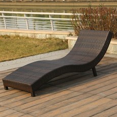 야외 라탄 썬베드 안락 의자 비치 펜션 수영장 태닝, 1. 쿠션X