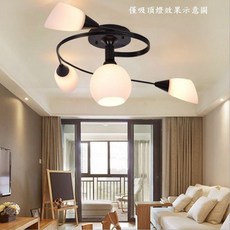 吸頂燈 客廳燈 主臥燈 造型3, 含LED燈泡白光4顆, 1859-3