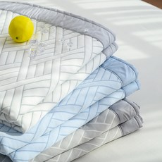 더블리 프리스 3중직 냉감 고정밴드 침대패드 SQK 3size 3컬러, 그레이