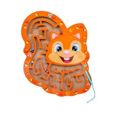 JC 구슬 미로 자기 퍼즐 게임 미로 어린이를위한 장난감 미세 운동 기술 선물, 다람쥐, 다중, 목재 아크릴, 1개