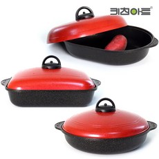 키친아트 매직팬 원형 사각 타원 군고구마냄비 고구마냄비, 타원매직팬 30cm, 1개