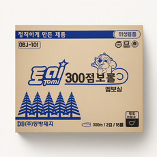토미점보롤화장지300m 16롤 2겹 DBJ-101 동방제지, 1개, 16개입