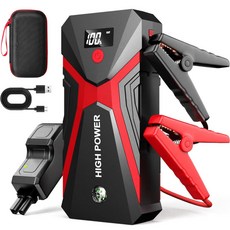 차량용 점프 스타터 파워뱅크 LED 조명 내장 비상 구조용 배터리용품 모든 차량용 F07/10000mAh 스마트형, 5000ml, 1개