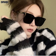 DFMEI 夏日墨鏡太陽眼鏡男女大臉顯瘦韓版潮墨鏡