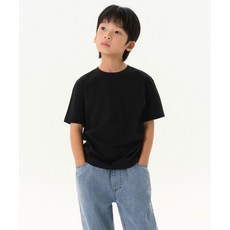 무신사 스탠다드 MUSINSA STANDARD KIDS 릴렉스드 크루 넥 티셔츠 [블랙] MKBTS5K01-BK 379840