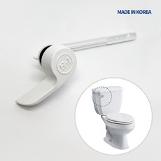 더블슬릿 양변기 측면 내림 핸들 부속, 사각내림형