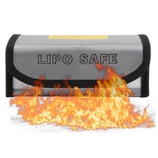 LiPo 리포 배터리 방화 세이프 백 리튬폴리머 충전 보관 파이어프루프 방폭 파우치 드론 RC카 보트 안전 보관 가방 초등학생 안전, 1개, (RC) 배터리보관가방(그레이)