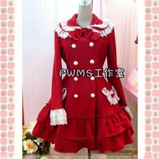 草莓巫女 聖誕經典款COS服 連衣裙 COS造型服裝, 1個