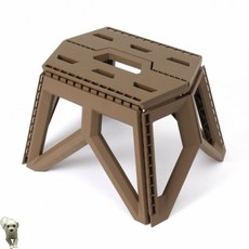 꿀이맘투 핸드 접이식 의자 브라운 캠핑용품