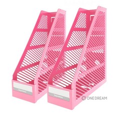 [원드림]카파맥스 280 개폐식 화일박스 서류꽂이 핑크 네임펜 F 검정 세트