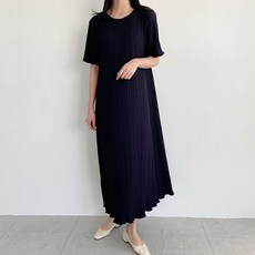 보리맘 에이 플리츠 A라인 롱 원피스 오피스 임부복 a18