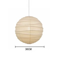 천장조명 한지 갓등 조명 무드등 거실 식탁등 램프 30cm)+18W 갓(흰색)+와이어(흰색, I. 구형 30cm