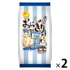 주먹밥 센베이 실버 샤리 패밀리 팩 2 가방 마스야 오센베이 떡 일본 직배송, 500g, 2개