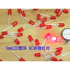 F5插件直插式發光二極體 100顆裝 適用於DIY裝飾照明, 1個, 紅色