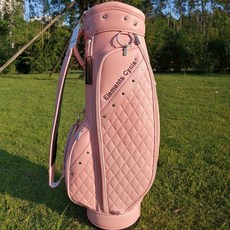 正品新款高爾夫球包女士經典球桿包PU時尚小球袋球童包, 粉色球包, 1個