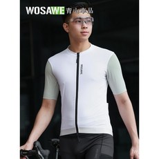 WOSAWE春夏季自行車騎行短袖上衣速幹透氣高彈緊身時尚印花單車服 公路車服 騎行褲 單車服 單車上衣 自行車褲 單車褲
