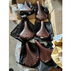 復古 真牛皮 自行車座墊 銅鉚釘 荷蘭款 鞍座, 如圖所示, 1個