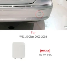 자동차 후면 범퍼 견인 후크 커버 캡 블랙 실버 메르세데스 벤츠 E 클래스 W211 E230 2003-2008 2118800305, 01 China Mainland, 02 White