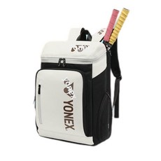 【臺灣出貨】熱賣新款羽球後背包 yy 羽球背包 雙肩背包 羽球包 大容量背包 網球包 獨立鞋倉 羽球收納包, 1408白黑色背包 送鞋袋, 1個