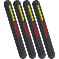HQRNYP 4PCS 자동차 도어 엣지 가드 프로텍터 충돌 방지 범퍼 트림 스트립 자동 액세서리 자가 접착 PVC 소프트 측면 보호 대부분의 차량블랙레드옐로우에 맞습니다, Black/Red/Yellow
