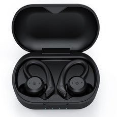 와일드프로 스포츠 귀걸이형 방수 무선 블루투스 이어폰 MT-BE1018D Premium 한국어지원, 블랙