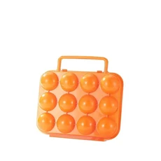 여행 야외 도구 주최자 케이스 보관 상자 6/12 그리드 캠핑 계란 홀더, 01 orange-12 Grid