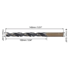 1/2pcs 스트레이트 생크 트위스트 드릴 비트 6-14mm 고속 강철 HSS 4341 스테인레스 스틸 알루미늄 합금 철, 02 11mm(2pcs)