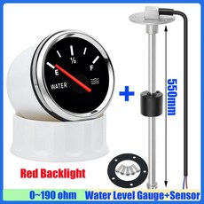 마이미미 수위 센서 포인터 레드 게이지 인디케이터 자동차 보트 요트용, 3. 550mm SensorXGauge, 1개