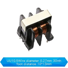 인덕션코일 1PCS 공통 모드 인덕터 필터 UU uf 9.8 10.5 피치 78mm 구리선, 05 0.27MM 0-13MM 30MH