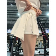 運動瑜伽短裙女羽毛球網球裙褲速乾防走光短裙側開叉綁帶裙健身裙