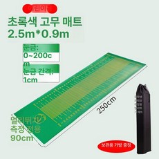 멀리뛰기 매트 학교 체육용 육상 훈련용 실기 준비 측정, 1개, 유치원 초등 그린 두꺼운 PVC 2.5m A