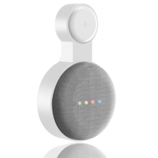 Google Nest Mini 2 二代 牆壁收納支架 白色 無鑽孔隱藏電線設計, 1個