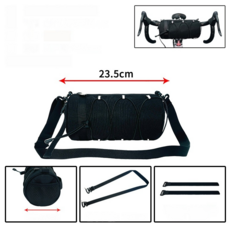 가려거든 간편휴대 라이딩 자전거 핸들 가방, 블랙