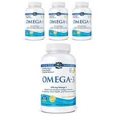 노르딕내츄럴스 오메가 3 690mg 레몬 맛 소프트 젤, 120정, 4개