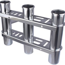 스테인리스 스틸 보트 낚싯대 거치대 요트 소켓 연안 앵글링 로드 지지대 하드웨어 액세서리 3 튜브, 은, 1개, 은