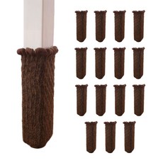 감성팩토리 바닥 보호 의자 발 커버, 16개, 브라운