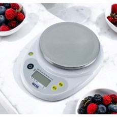 WESS 웨스 주방저울 WZ-1D 3000g / 1g 주방 카페 요리 다이어트 계량저울, 흰색 / 화이트, 3kg