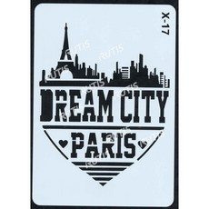 DREAM CITY PARIS 簍空模板 繪畫模版 DIY, 1個, A50-0061