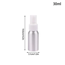 쿠쿠스토어 30-500ml 미니 빈 알루미늄 스프레이 병 화장품 금속 분무기, 12 30ml White
