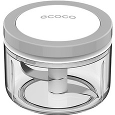 【ECOCO】意可可多功能食物料理器 拉蒜器 絞肉器 輔食料理 攪碎機 切菜器 蒜泥機 攪拌器, E1919小號-灰色, 1個