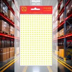 원형스티커 6매 노랑 투표스티커 체크 문구 인덱스 동그라미견출지 다꾸