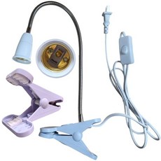 E27金屬軟管燈座 植物燈泡燈座 夾子燈座 水族夾燈 110v-220v 高雄現貨 附發票, 1個, e27金屬軟管夾子燈座(看內容說明), 看內容說明