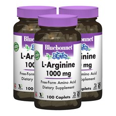 블루보넷 L-아르지닌 1000mg 비건 캐플렛, 100정, 3개