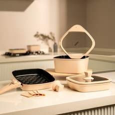 보오글 프리미엄 쿡웨어 [8종], 라떼 베이지, 1개