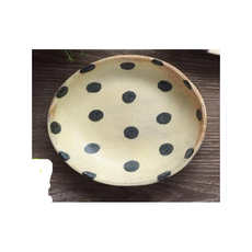 sunny-craft 咖哩碗/沙拉碗 (大中) - 可愛圓點日式餐碗，陶瓷材質，多尺寸可選, 1個