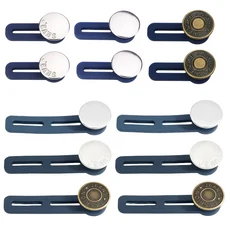 데이룹 바지 허리 늘리기 청바지 사이즈 조절 요술단추, 1단+2단, 12개