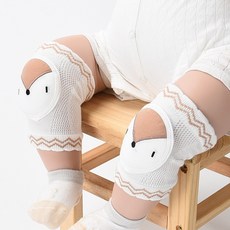 台灣現貨 幼兒護膝 護具 學步防護護具 透氣高彈力護膝 兒童護膝 寶寶護膝, 1個, 淺咖狐狸, 淺咖狐狸